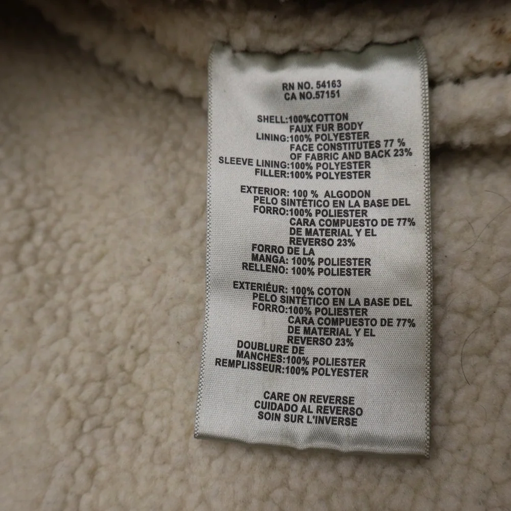 Levi's  Trucker Jacket Mens Medium Beige Corduroy Sherpa Lined Rugged Full Zip - Picture 11 of 16